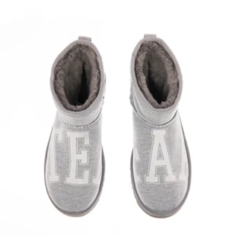 UGGxTELFAR COLLAB MINI HEATHER GREY BOOTS